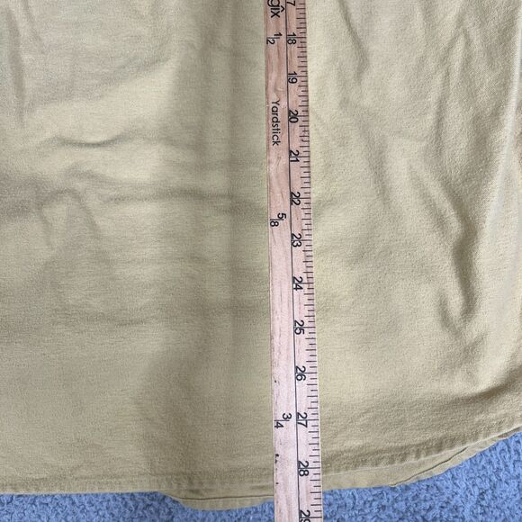 Cabelas Chamois Shirt Men 2XLT Khaki Beige Button Collar Utility Outdoor Shacket - Picture 8 of 10